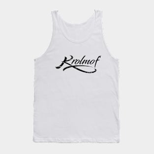 Krolmof Black Vintage Text Tank Top